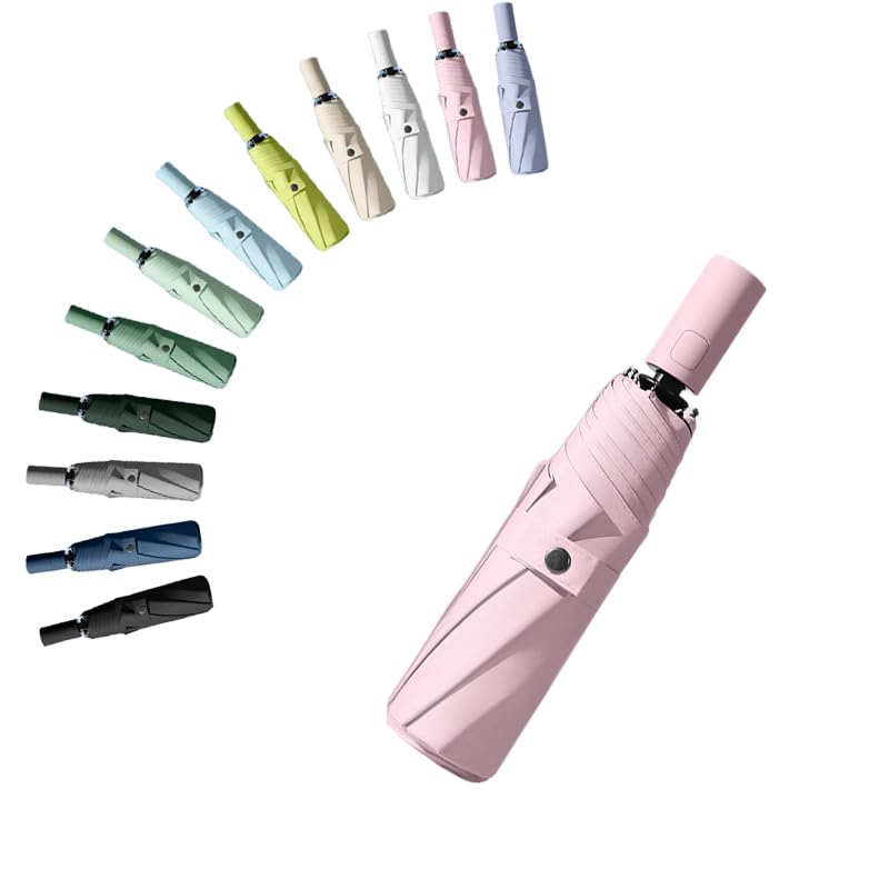 erised's bifrost Pieghevole da Viaggio Ombrello Compatto Apertura/Chiusura Automatica Maniglia Strato di rivestimento 8 Stecche/Anti UV UPF 50 golf portatile/Sole/Uomini Donne Bambini