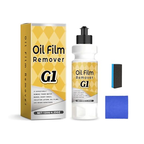 G1 Car Glass Cleaner, G1 Car Glass Compound for Automotive Glass Polish - Removes Water Spots, Road Oils, Glass Coating for Windshield, Water Repellant (1set)