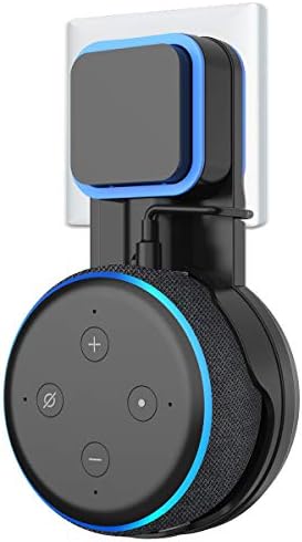 Cozycase Socket Mount for Echo Dot (3rd Gen), Space Saving Wall Mount Accessories (Black)