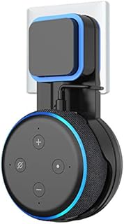 Cozycase Socket Mount for Echo Dot (3rd Gen), Space Saving Wall Mount Accessories (Black)