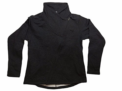 Veste PUMA asymétrique grise en French Terry doux pour femme taille Large