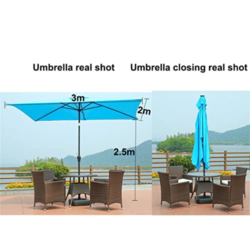 Yxdfg 10 Ft Square Patio Umbrella With Led Lights,Solar Outdoor Patio Table Market Umbrella,With Tilt And Crank Solar Umbrella,For Garden, Deck, Backyard, Pool And Beach,Blue #TOP6