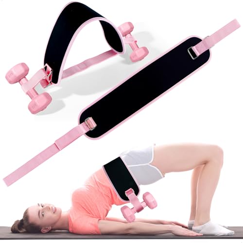 Almohadilla Hip Thrust Belt Cinturón de Carga Fitness Cinta Nailon Alta Resistencia Regulable,Almohadilla para Empuje de Cadera para Mancuernas Pesas Rusas Discos de Pesas