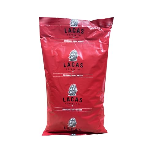 Lacas Original City Roast Ground Coffee, 16 oz Bag – Premium Gourmet Blend with Sweet Full-Bodied Finish – Perfect for Home Brewing and Café-Quality Coffee
