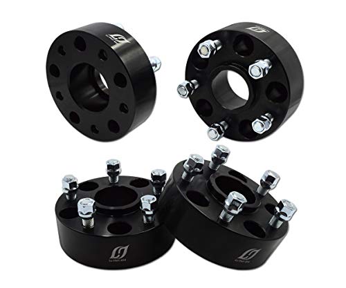 Espaçadores de rodas LU HWN 4X4 5x5 de 5 polegadas de espessura com 14 x 1,5 parafusos para Jeep Grand Cherokee WK2 Wrangler JL, 5x127 mm / 71,5 mm Hub Bore, adaptadores de rodas para Ford Dodge Durango WD, pacote com 4