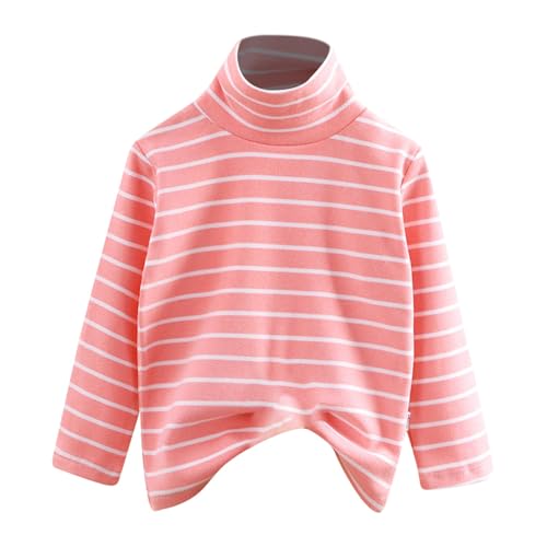 Toddler Boys Girls Turtleneck Long Sleeve Sweatshirt Teens Comfortable Striped Cotton T-Shirts Warm Fall Winter Hoodies