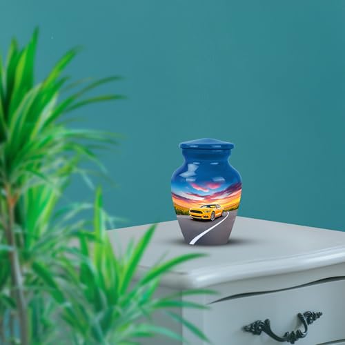 Image of Car Urn - Keep Sake for Ashes - 3 Inch - Pack of 1 - Unique Urns for Human Ashes - Miniature Urn for Adult Men & Women - Memorial Urns for Male & Female