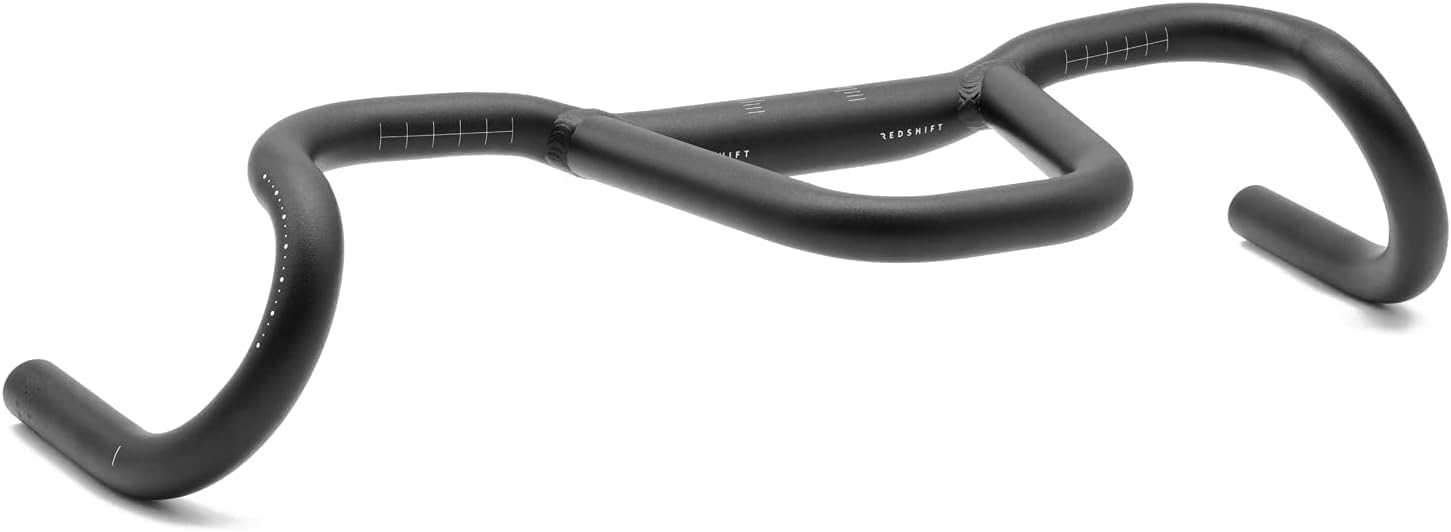 REDSHIFT Kitchen Sink Handlebar without Loop for Road, Gravel, Touring, and Commuter Bikes, Aluminum Drop Bar, 31.8mm Clamp, with 20mm of Rise, 44 cm Width