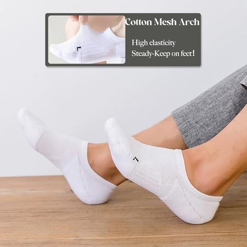Image of ForBaysy Low Cut No Show Socks Womens Athletic Cushioned Ankle Socks for Sneakers Invisible Sport Cotton Socks Multiple Pairs