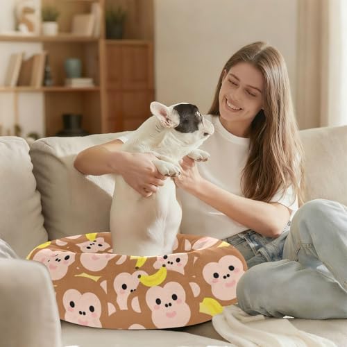 Lit doux pour chien taille M marron chaud confortable - 7