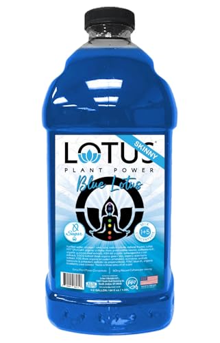 Skinny Blue Lotus Plant Energy Drink Concentrate | 64 fl oz | 1:5 | Natural Caffeine from Green Coffee Bean | Zero Sugar
