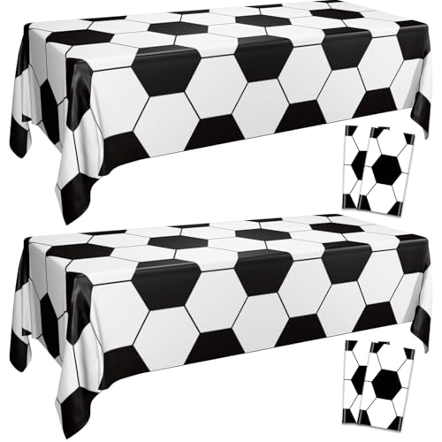 Lot de 4 nappes rectangulaires à motif de football pour enfants, décorations de fête...