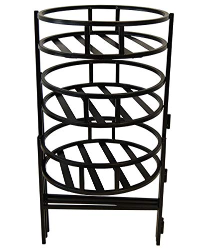 Panacea 86715 Plant Stand With Contemporary Design And 3-Tier Round Fold Out, 21-Inch Height, Black #TOP2