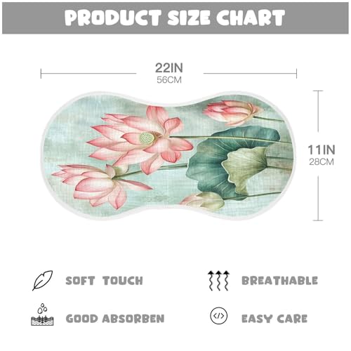 Beautiful Lotus Plant Burp Cloths Cotton Baby Washcloths,Large 22x11in Burping Cloth Absorbent and Soft for Newborn Baby Boys and Girls,4 Pack4