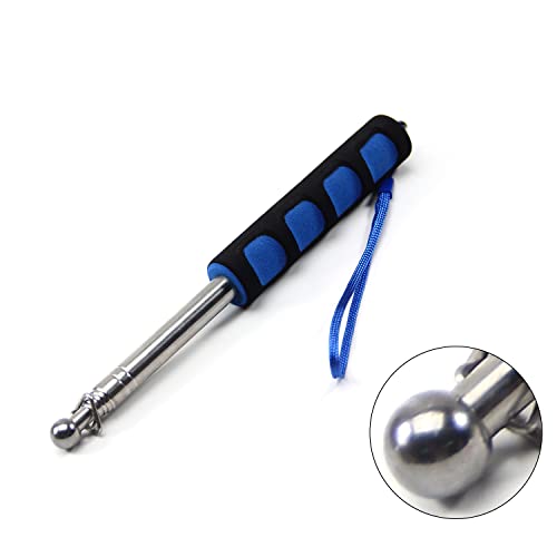 Image of Othmro 2Pcs Hollow Telescopic Teachers Pointer, Teaching Pointer Stick for Classroom, Metal Hand Retractable Pointer Extended Length 39.4 inch, Handheld Presenter Whiteboard Pointer (Blue)