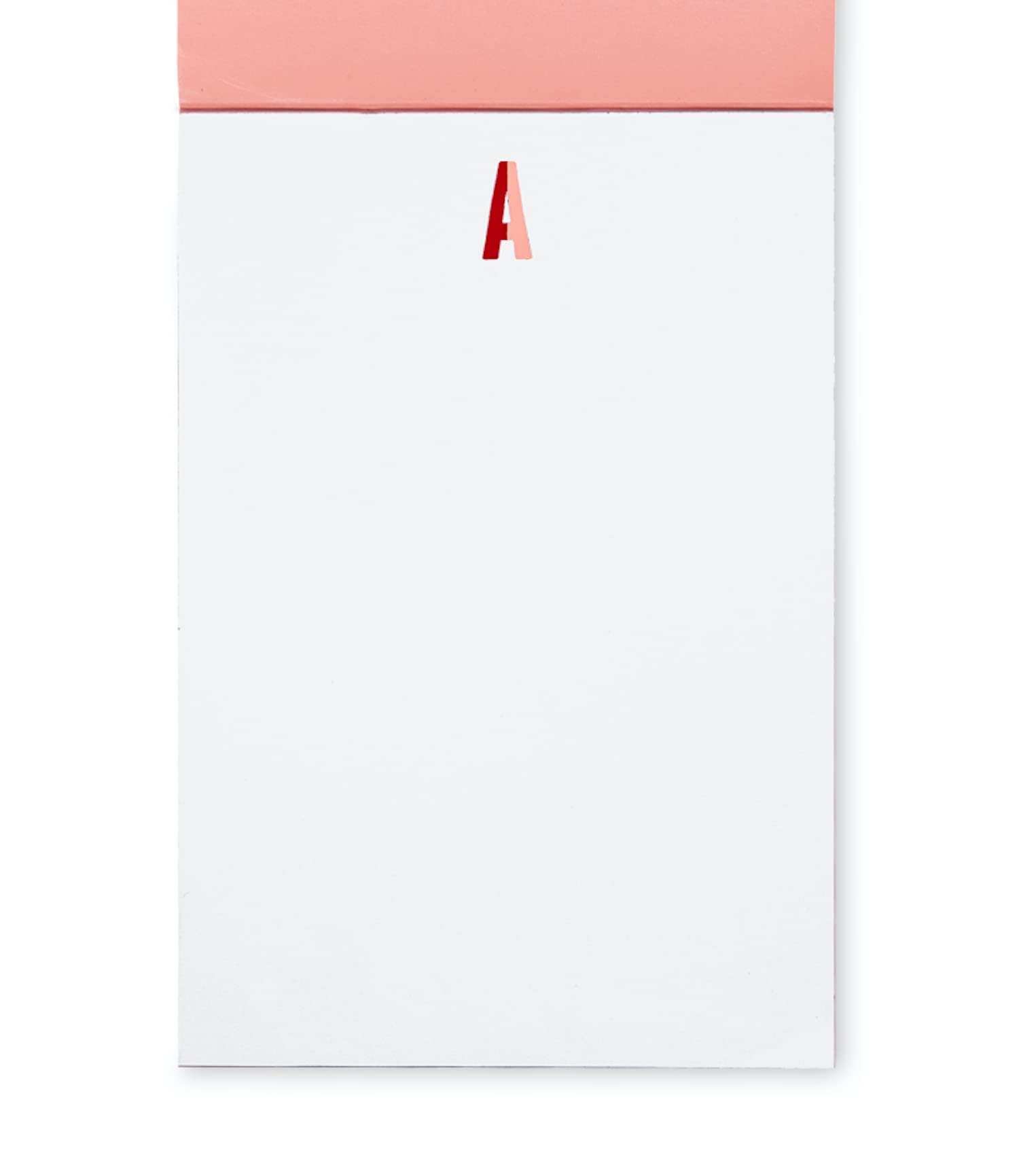 Kate Spade New York Blocco note iniziale, blocco di carta con 100 fogli bianchi, 17,8 x 12,1 cm, piccolo blocco per appunti da scrivania, A (rosa)
