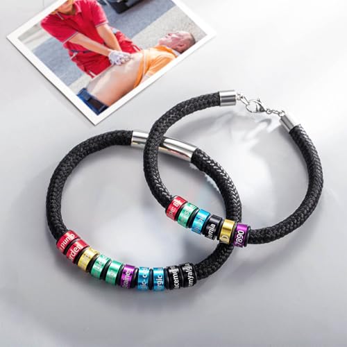 callie Medical Alert Bracelets for Women Men, Custom Stainless Steel ID Name Tag Life Alert Bracelet with Adjustable Silicone Waterproof Band Bracelet for Men Women2