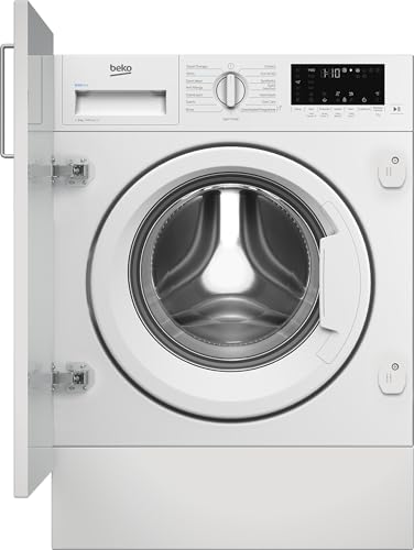 Beko RecycledTub® WTIK94121F Integrated 9kg WiFi Connected Washing Machine with 1400 rpm - White - A Rated