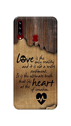 Image of PRINTFIDAA Love is The Only Reality and It is Not Mere Sentiment Printed Designer Hard Case for Samsung Galaxy A20s, SM-A207F / DS, SM-A207M / DS, SM-A2070 Back Cover -(e) RPM1010