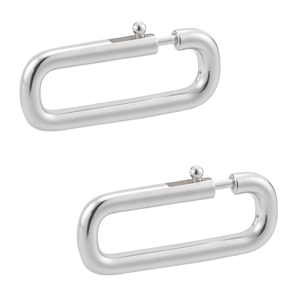 WADORN 2 chiusure rettangolari per gioielli, in argento Sterling 925, per collane e gioielli, per estendere o riparare collane fai da te, portachiavi, bracciali, cavigliere