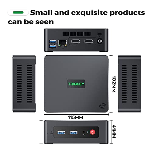 Trigkey Micro Computer W++11 Desktop Intel 11Th Generation Processors N5095 Mini Computer, 8G Ddr4 128G M.2 Ssd 2280 Green G3 Micro Pc W++10 Pro, Support Dual 4K@60Hz Hdmi/Wifi 5/Bt/W++11 #TOP3