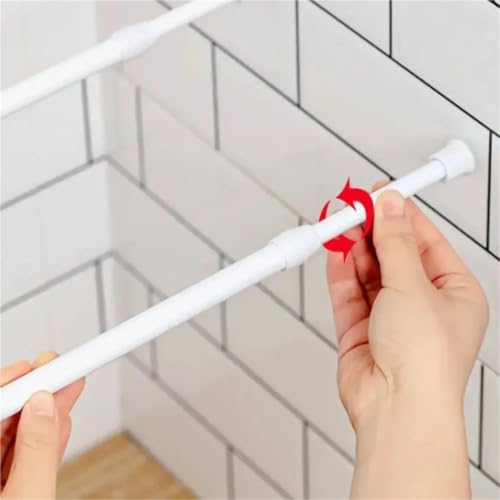 Barre télescopique sans perçage extensible et ajustable pour placard
