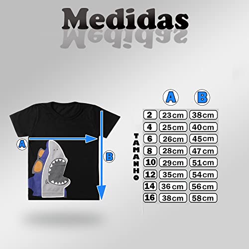 Lote 3 Camisa Infantil Juvenil Combo Estampas Q/Brilham Escuro Tamanho:6