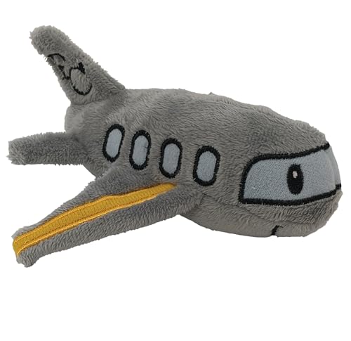 Marionnette à doigt d'avion en peluche grise de 12 cm, mini jouet de rôle pour enfant