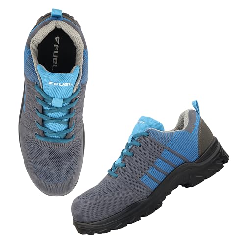 Image of FUEL Aqua Safety Shoes for Men with Excellent Grip, PU Single Density Sole, Light Weight Construction Shoes, Slip Resistance Lace-Up Industrial Composite Toe Cap Footwear (200 J)