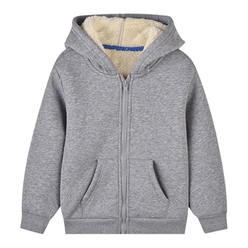 Kids Fleece Zip up Jacket Girls with hood Long Sleeve Winter Warm Hoodie Coat for Teenage Girls Thermal Thick Cute Fashion Comfy School Casual Outdoor