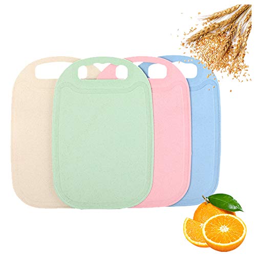 Tabla de Cortar Trigo Tabla de Cortar antibacteriana y Antideslizante de plástico Tablas de Cortar Cocina Polietileno Tablas de Cortar de Cocina Negras Tablas de Cortar Flexible(4 piezas) Cover