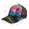 AYYQWE Grand Teton National Park Print Curved Mesh Baseball Cap Unisex Sun Protection Daily Casual Wear Outdoor Sports Hat Black #1