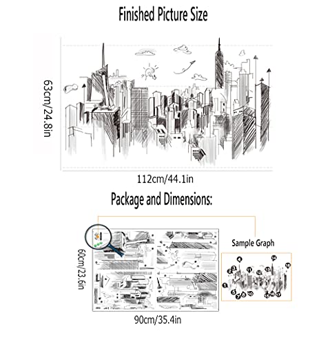 Buerhomie Wall Stickers For Office, City Buildings Theme Decals For Classroom #TOP5