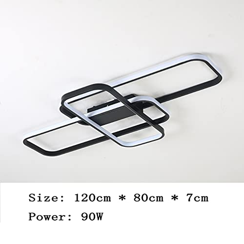 Plafonnier LED design carré dimmable pour salon et chambre - 8