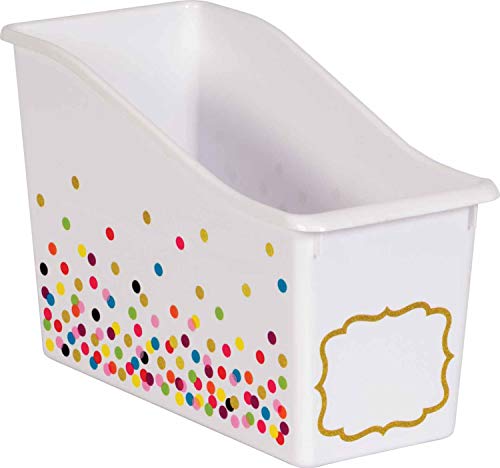 Poubelle à livres robuste et bac de rangement Confettis TCR20335 14x28,9 cm