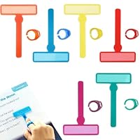 6 Stück Leselineal, Adhs Hilfsmittel, Lesehilfe Kinder, Lesehilfen, Hilfsmittel bei Lese- und Schreibschwäche, ADHS-Hilfsmittel, bunte Felder als Leserahmen, Lesehilfe für Kinder, ab 3 Jahren