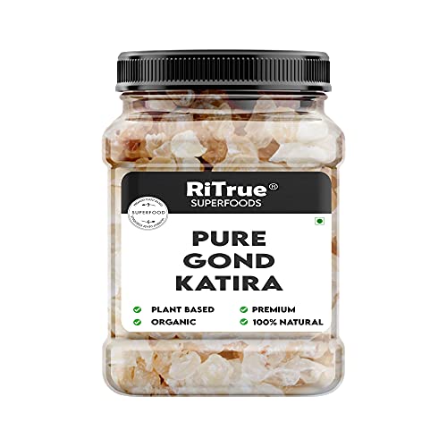 Ritrue Superfoods - Gond Katira Pure (Edible Gum) - 300 Gm - tragacanth Crystals | 100% Natural | badam Pisin Almond Gum