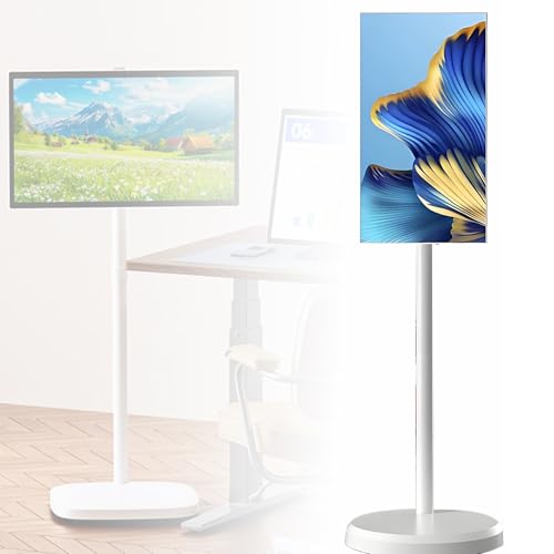 Nicvrea 21.5'' Smart Portable TV Touch Screen Portable TV Monitor Android 12 6000mAh Battery Dual Speakers 4+64G