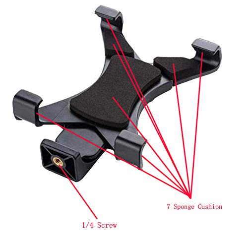 Walway 7-10" Tablet Tripod Mount Adapter Holder For Ipad/ Ipad Air 2/ Ipad Mini/ Samsung Galaxy Tab/ Tab Pro/ Tab S/ Microsoft Surface/ Google Nexus/ Selfie Stick/Monopod/ Ipad Pro 10.5 #TOP3