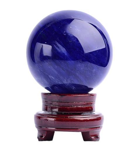 Sphère décorative en quartz bleu de 16cm, le cadeau spirituel parfait