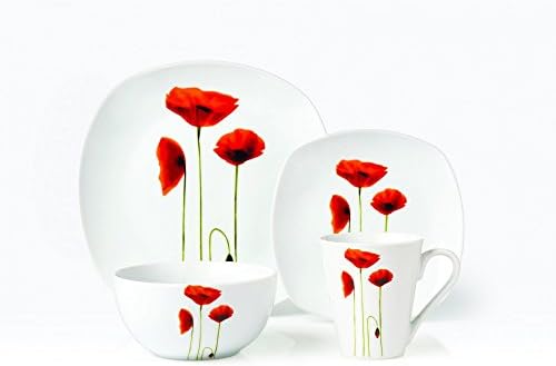 Brilliant - Sonata Square 16 Piece Dinnerware Set, Service for 4