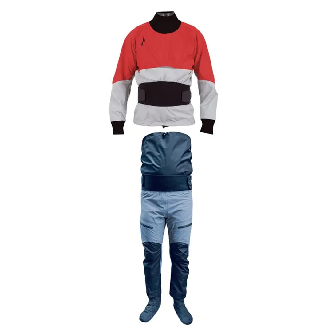 Hcclijo Conjunto De Traje Seco para Kayak para Hombre Y Mujer Chaqueta Impermeable para Remar Pantalones para Vadear Pantalones Canotaje Rafting Navegación Piragüismo Pesca