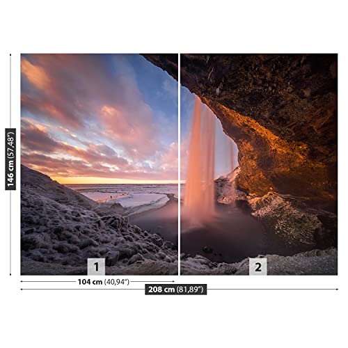 Papier peint moderne Tulup 208x146cm decor mural cascade - 7