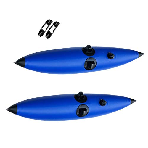 Tubayia - Estabilizador hinchable de kayak (2 unidades) + 2 soportes para cañas de pescar para Kayak Kanu Boot