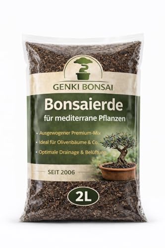 GENKI BONSAI Mediterrane Erde 2L - mineralisches Substrat für...