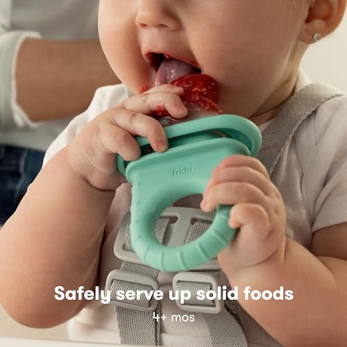 image for Frida Baby Push Pop Silicone Feeder, Baby Fruit Food Feeder to Safely 