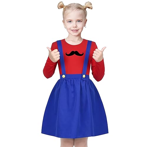 Image of Sunny Fashion 2 Pieces Set Girls Dress T-Shirt Suspender Skirt Halloween Cosplay