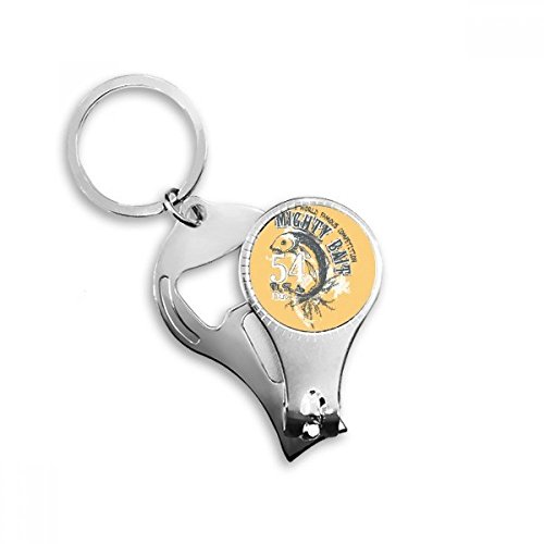 Porte-clés poisson en métal décapsuleur et coupe-ongles multitool - 2