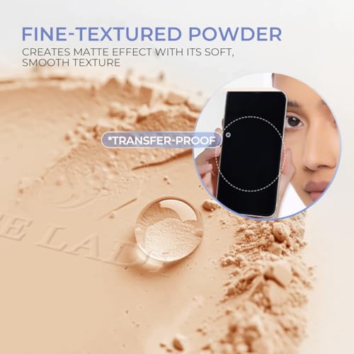 SACE LADY Face Powder Waterproof Sets Makeup, Controls Shine, Smooth Fine Lines for Flawless Lightweight Finish, Long Lasting Matte Compact Setting Powder Cosmetics Cruelty-free, 0.35oz (#01)