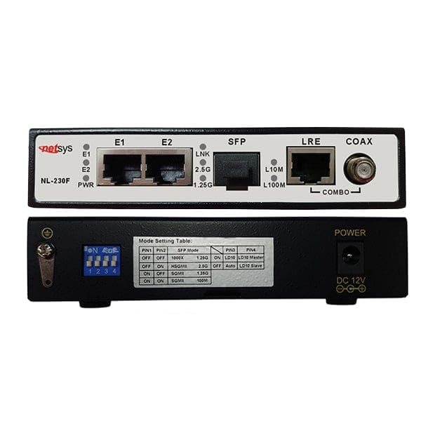 Image of Long Reach Ethernet Extender Kit (2 Units Included) Over Coax or Cat5 /6, Up to 200 Mbps, Up to 2,624 ft / 800m (NL-230FKIT)